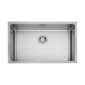 כיור נירוסטה אקווטופ דגם נטורליס 70 למטבח 44X74X20 ס"מ התקנה שטוחה N7040 AQUATOP