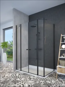 מקלחון פינתי חזית 2 דפנות + 2 דלתות IN/OUT וקיר צד שחור מידה מיוחדת LORA 3G פורום