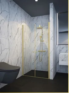 מקלחון חזית 2 דלתות IN/OUT זהב מידה מיוחדת 101-140 LIZI 2A פורום