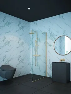 דופן קבועה למקלחון זהב מידה מיוחדת 91-110 FIX פורום