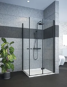 מקלחון פינתי הרמוניקה ודלת ציר שחור מידה מיוחדת 2801D+A פורום