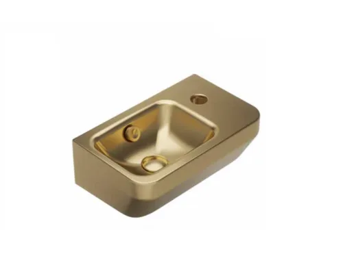 כיור חרס תלוי 36X22X14 ס"מ זהב מט 9419MG1 סיוון אופיר