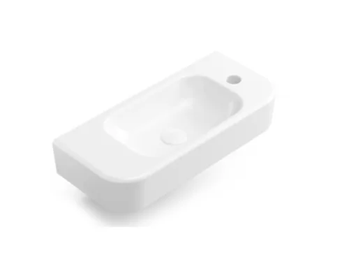 כיור חרס תלוי 50X22X11 ס"מ לבן מבריק 9319W סיוון אופיר