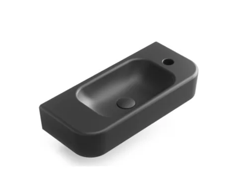 כיור חרס תלוי 50X22X11 ס"מ שחור מט 9319MB סיוון אופיר