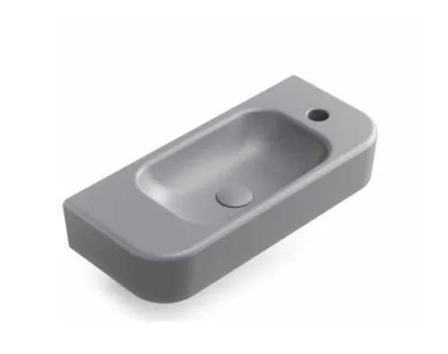 כיור חרס תלוי 50X22X11 ס"מ אפור מט 9319MG סיוון אופיר