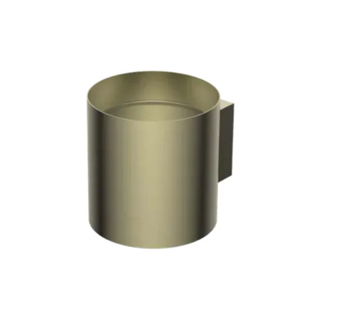 כיור נירוסטה עגול תלוי 40X45X40 ס"מ ללא חור לברז זהב מט 7838YB סיוון אופיר