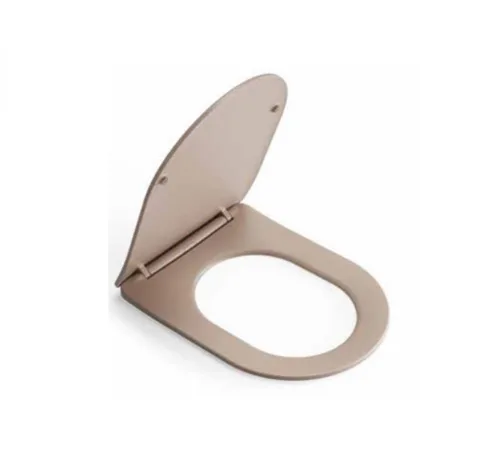 מושב אסלה הידראולי טריקה שקטה 42X36X45 ס"מ מוקה מט S1MK סיוון אופיר