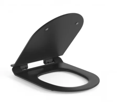 מושב אסלה הידראולי טריקה שקטה 46X36X30 ס"מ שחור מט S4MB סיוון אופיר