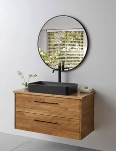 ארון תלוי דגם רימקס - REMAX עומק 40 ס"מ עם כיור רובי חרס לבן 92 ס"מ סניטק