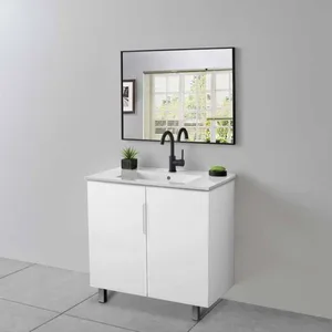 ארון עומד דגם קאשי - KASHI עומק 47 ס"מ עם כיור סקיני חרס לבן 82 ס"מ סניטק