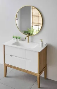 ארון תחתון דגם ג'ובאני - JOVANI עם כיור סקיני חרס לבן 92 ס"מ סניטק