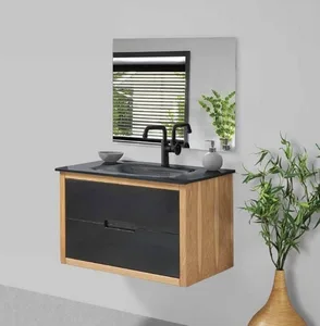 ארון תלוי דגם פאבלו - PABLO עם כיור סקיני חרס לבן 92 ס"מ סניטק