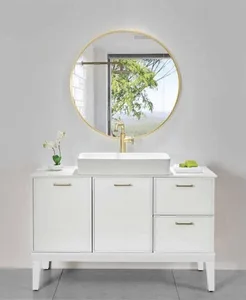 ארון תחתון דגם סקופיה - SKOPYA עם משטח עליון קוריאן לבן מט 82 ס"מ סניטק