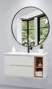 ארון תלוי דגם פרדי - FREDDY עומק 47 ס"מ עם כיור סקיני חרס לבן 122 ס"מ סניטק