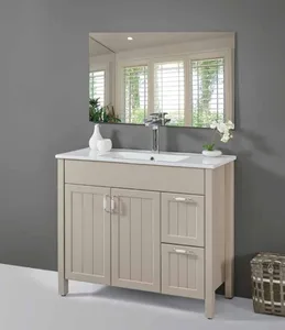 ארון עומד דגם אגנס - AGNES עומק 47 ס"מ עם כיור סקיני חרס לבן 92 ס"מ סניטק