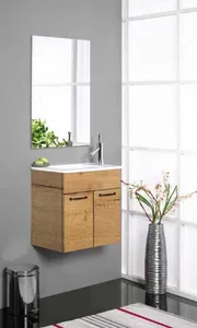 ארון תלוי דגם ראלף - RALPH מידה 55 ס"מ כיור אינטגרלי סקיני לבן סניטק