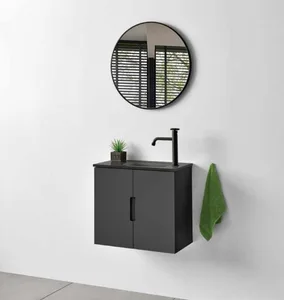 ארון תלוי דגם ג'ימי - JIMMY עומק 29 ס"מ עם כיור זכוכית אינטגרלי 59 ס"מ סניטק