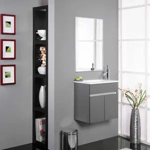 ארון תלוי דגם פיקולו - PICCOLO מידה 55 ס"מ כיור אינטגרלי סקיני לבן סניטק