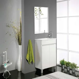 ארון עומד דגם במבינו- BAMBINO מידה 55 ס"מ כיור אינטגרלי סקיני לבן סניטק