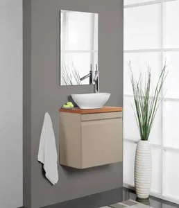 ארון תלוי דגם ורונה - VERONA מידה 55 ס"מ כיור נורית לבן מבריק סניטק