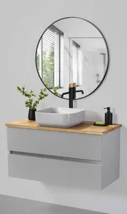 ארון תלוי דגם רנגלר - RENGLER עומק 47 ס"מ עם כיור סקיני חרס לבן 62 ס"מ סניטק