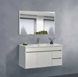 ארון תלוי דגם לינק - LINK עומק 47 ס"מ עם כיור סקיני חרס לבן 82 ס"מ סניטק