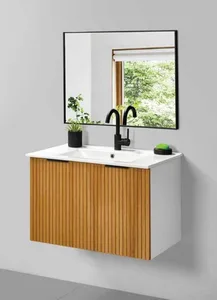 ארון תלוי דגם יופיטר - JUPITER עומק 36 ס"מ עם כיור טוי חרס לבן 122 ס"מ סניטק