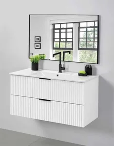 ארון תלוי דגם באלי - BALI עומק 47 ס"מ עם כיור סקיני חרס לבן 72 ס"מ סניטק