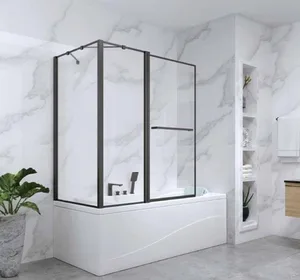 אמבטיון שחור פרנק A חזית 120 ס"מ +דופן צד בניצב רוחב 66-68 ס"מ FRANK 120A סניטק