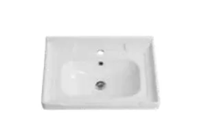 כיור אינטגרלי 62X47.5 ס"מ דגם לואי לבן מבריק LOUI סניטק