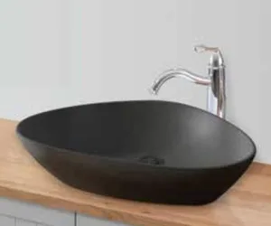 כיור חרס מונח 58X39.5 ס"מ וונסה שחור מט VENESSA סניטק