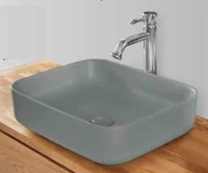 כיור מונח 50X40 ס"מ סולי בטון כהה מט SOLI סניטק