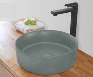 כיור מונח 36 ס"מ רוז בטון כהה מט ROSE סניטק