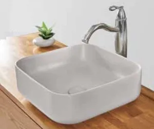 כיור מונח 38.5X38.5 ס"מ אורלינס בטון בהיר מט ORLEANS סניטק