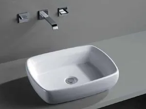 כיור מונח 48X38 ס"מ קוסמוס לבן מבריק COSMOS סניטק