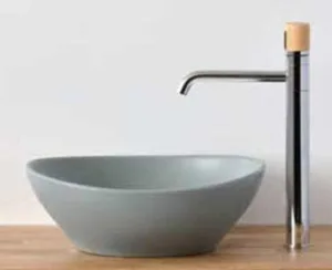 כיור מונח 41X33 ס"מ נורית בטון כהה מט NURIT סניטק