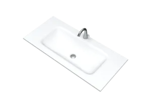 כיור אינטגרלי 102X47 ס"מ קוריאן לבן מט KORIAN סניטק
