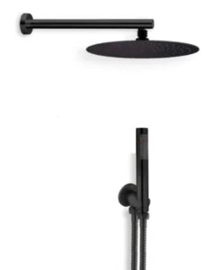 סט מקלחת רדונדו ראש מקלחת 25 ס"מ שחור מט סניטק