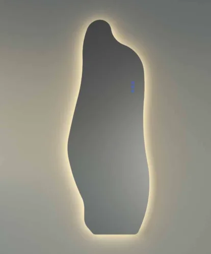 מראה קריסטל מעוצבת 160/60 ס"מ עובי זכוכית 5-6 מ"מ עם חיבור BLUTOOTH מפשיר אדים ונורת לד 5061 סיוון אופיר