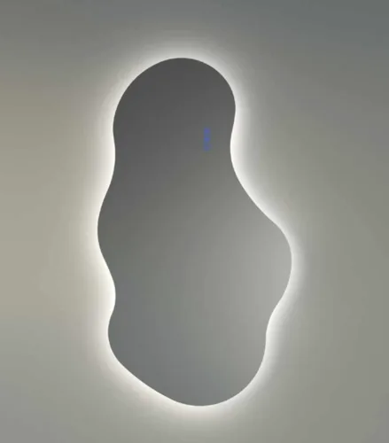 מראה קריסטל מעוצבת 130/73 ס"מ עובי זכוכית 5-6 מ"מ עם חיבור BLUTOOTH מפשיר אדים ונורת לד 5062 סיוון אופיר