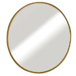 מראה עגולה 50 ס"מ מסגרת זהב סניטק
