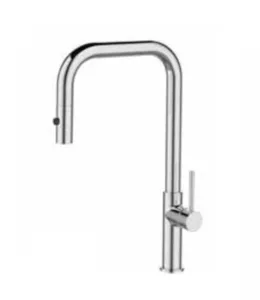 ברז מטבח נשלף פיה מסתובבת ומזלף דו מצבי כרום OB0807CH סניטק