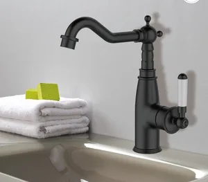 ברז מיקסר פיה מסתובבת דגם ויולה שחור מט - AN0523K סניטק