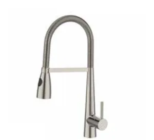 ברז מיקסר גבוה פיה מסתובבת מזלף נשלף דו מצבי ניקל מוברש KM0922N סניטק