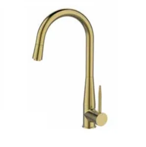 ברז מטבח נשלף מזלף חד מצבי זהב מוברש OB0808G סניטק