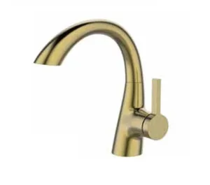 ברז לכיור רחצה פיה מסתובבת זהב מוברש WR0721G סניטק