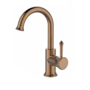 ברז לכיור רחצה פיה מסתובבת רוז גולד מוברש ZV0126RG סניטק