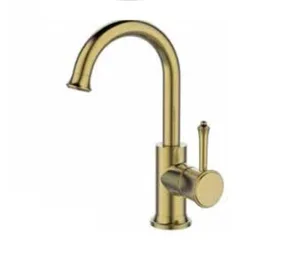 ברז לכיור רחצה פיה מסתובבת זהב מוברש ZV0126G סניטק