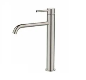 ברז גבוה לכיור רחצה פיה ארוכה מסתובבת ניקל מוברש ZV0446N סניטק