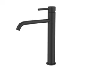 ברז גבוה לכיור רחצה פיה ארוכה מסתובבת שחור מט ZV0446K סניטק